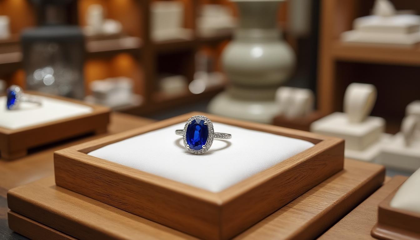 craquez pour l'alliance élégante de l'or blanc et du saphir : une bague raffinée, sobre et colorée, qui sublime toutes les occasions.