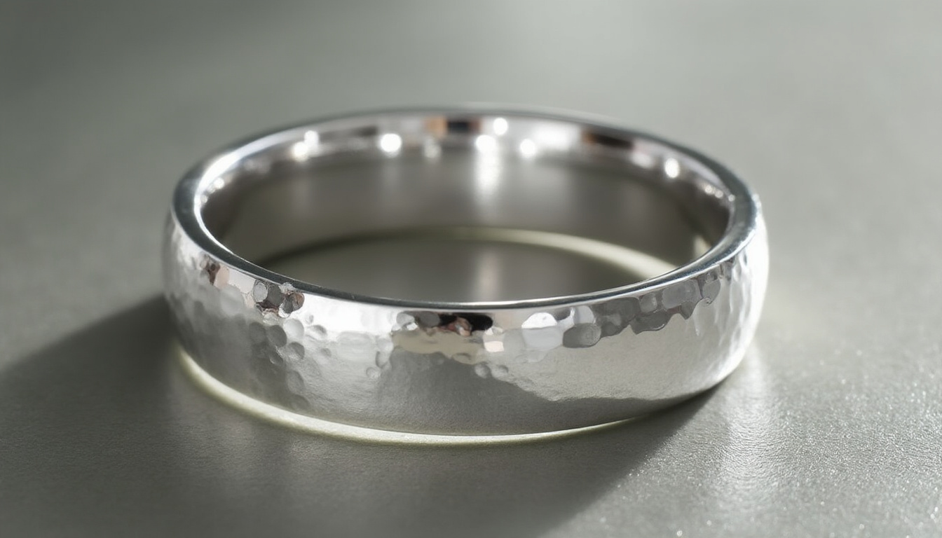 découvrez notre alliance martelée : une bague unique où l’authenticité rencontre la texture, pour un bijou original et tendance qui se démarque avec élégance.