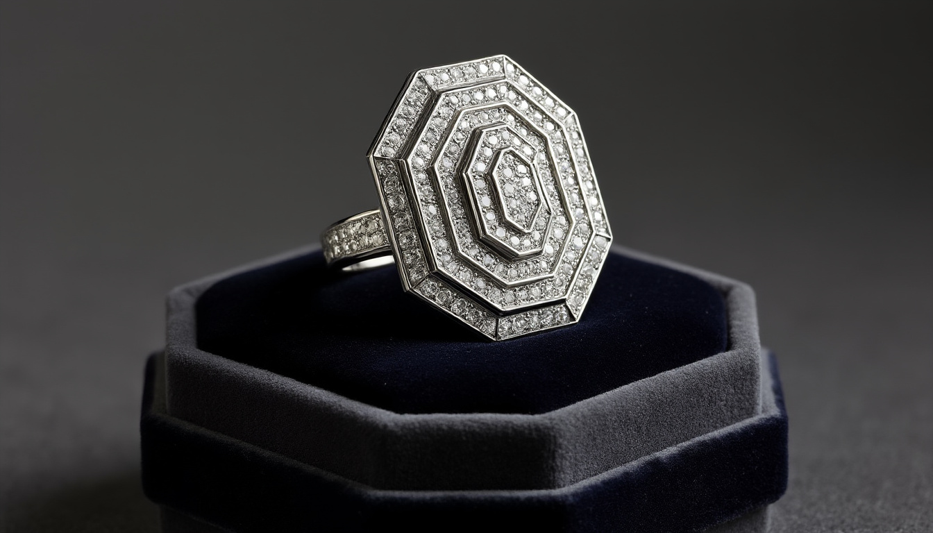 découvrez octogonale, la bague géométrique tendance qui séduit par ses lignes audacieuses et son design moderne. un accessoire unique qui sublime votre style et attire tous les regards.