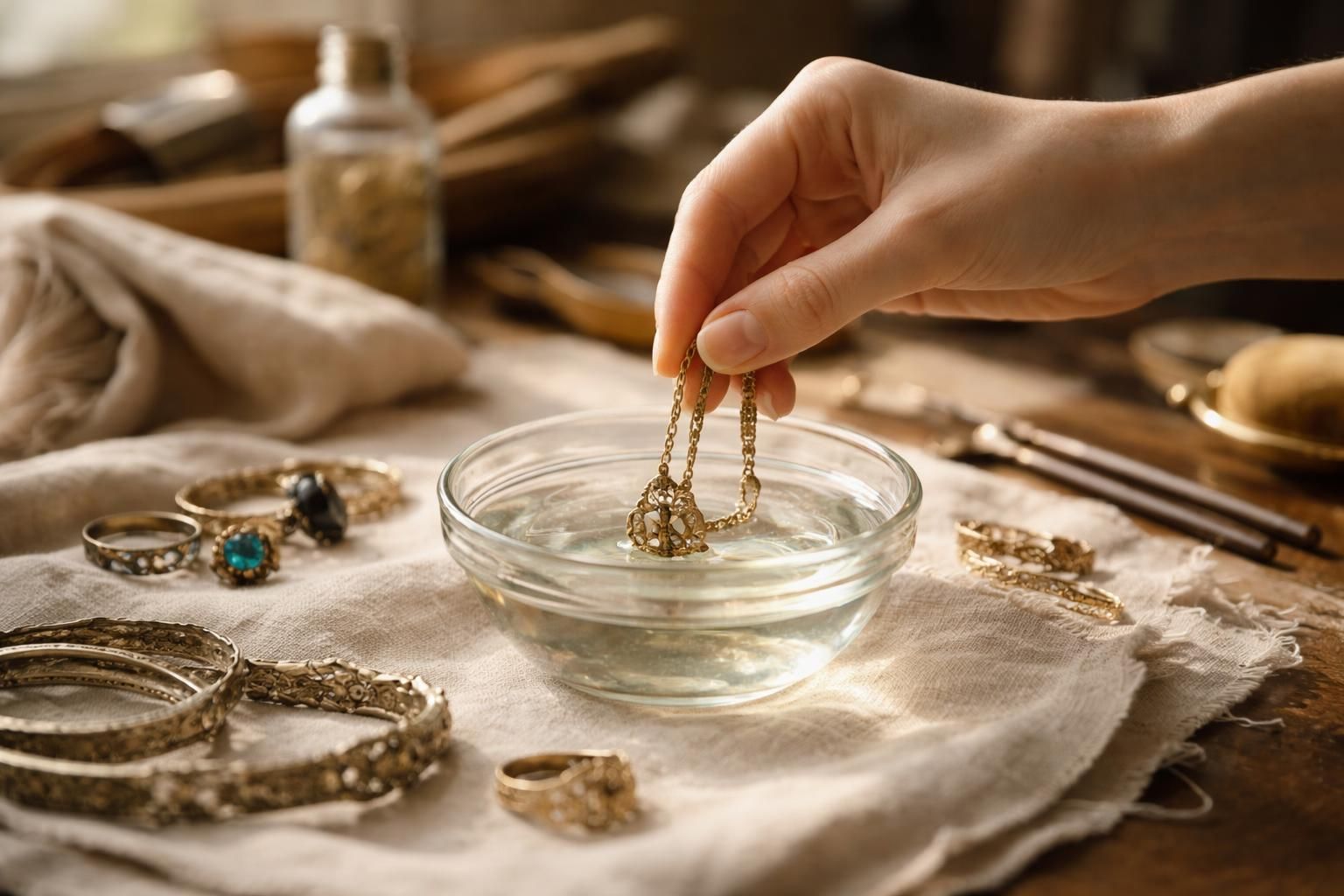 découvrez des méthodes efficaces et sûres pour purifier et entretenir vos bijoux anciens, tout en préservant leur éclat et leur authenticité.